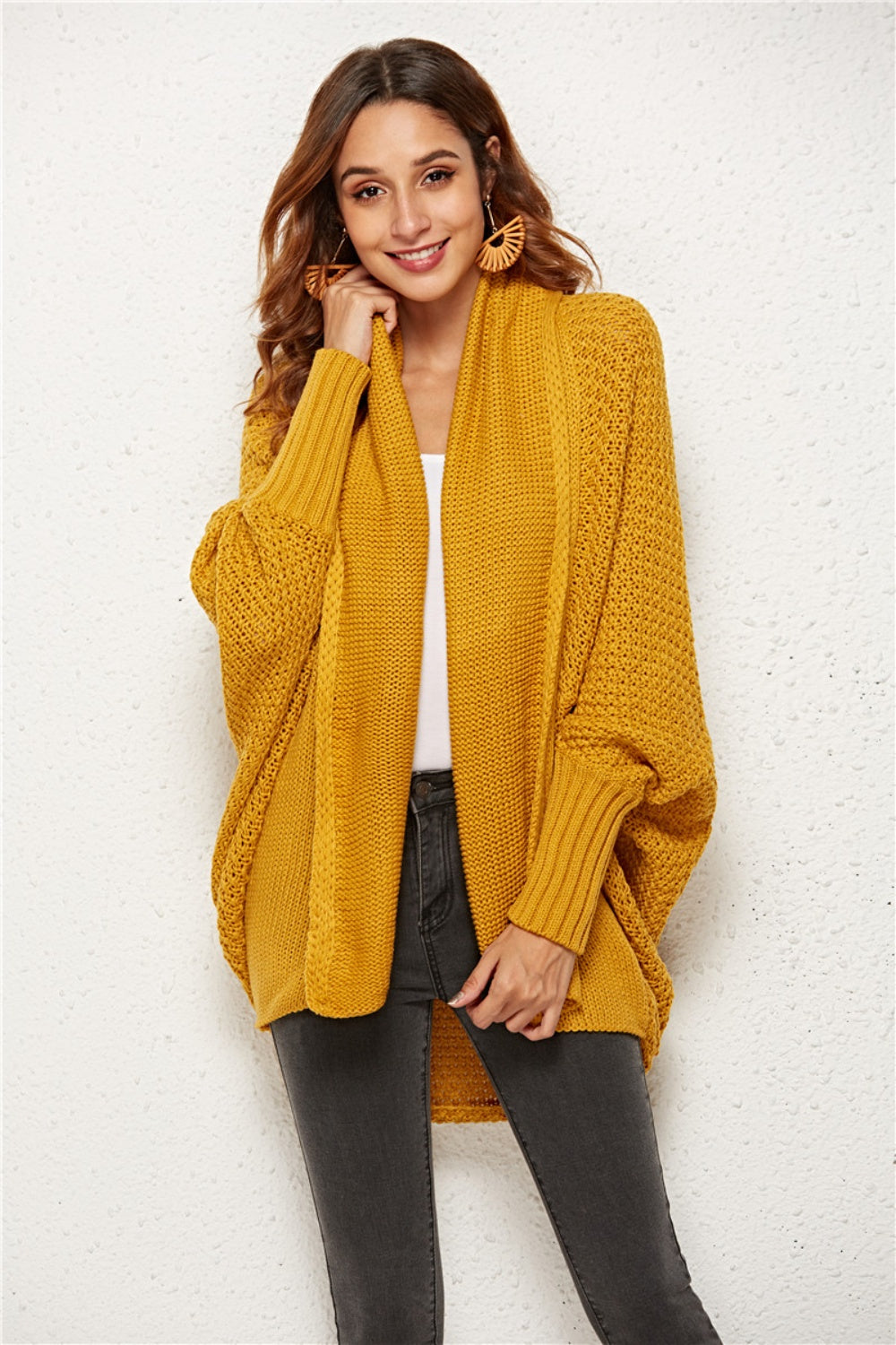 Angel Wings Open Front Batwing Sleeve Cardigan